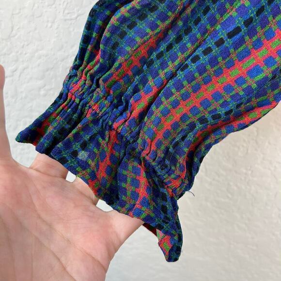 Bl-nk Conditions Apply by Anthropologie Retro Geo Stripe Peasant Blouse Size XS - Picture 4 of 10